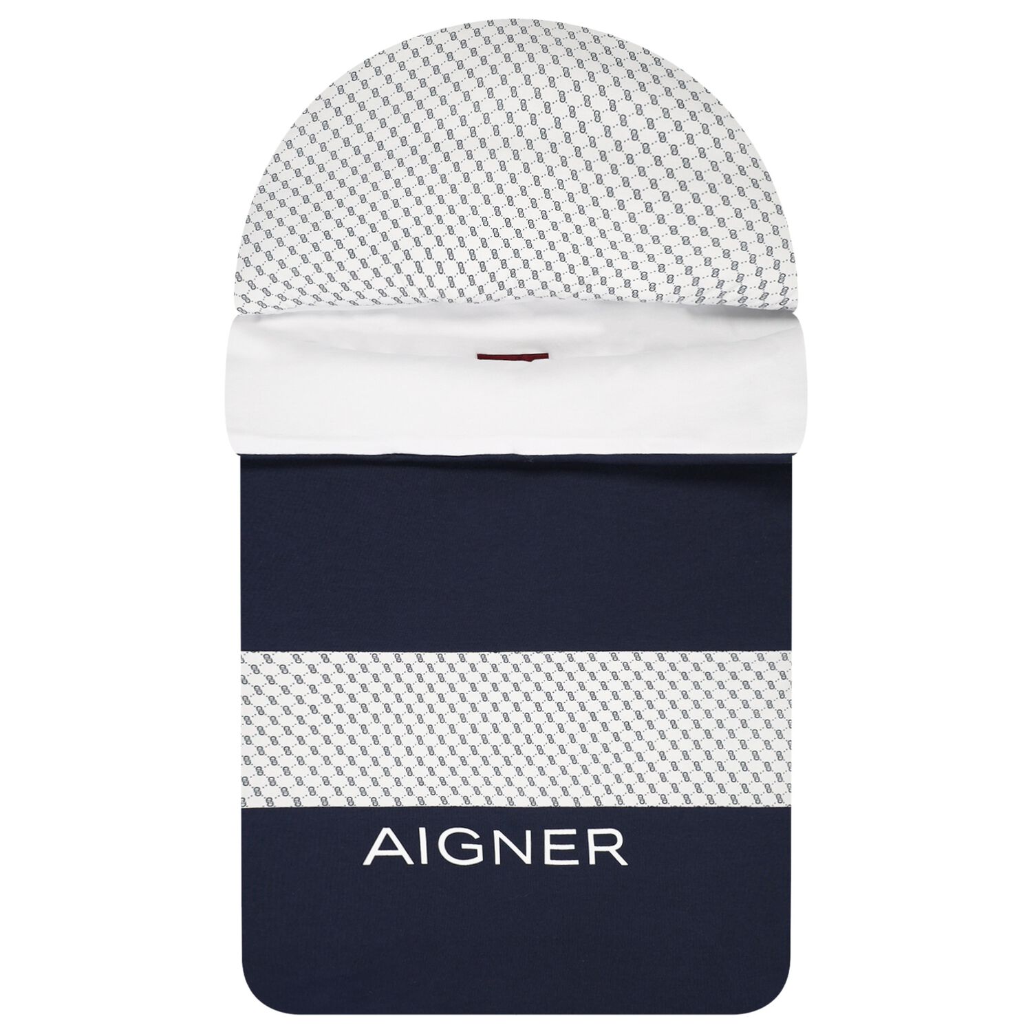 Baby Boys Navy Blue & White Logo Nest, 2, hi-res