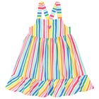 Girls Multi-Colored Striped Dress, 1, hi-res