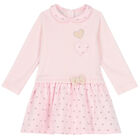 Baby Girls Pink Heart Dress, 1, hi-res