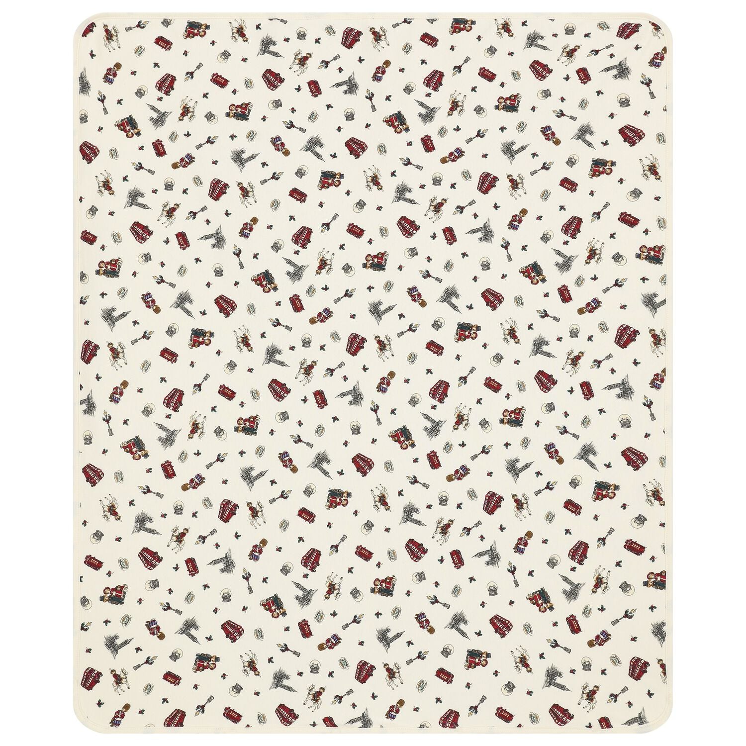Ivory Polo Bear & London Icon Baby Blanket, 1, hi-res