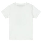 Younger Boys White Logo T-Shirt, 2, hi-res