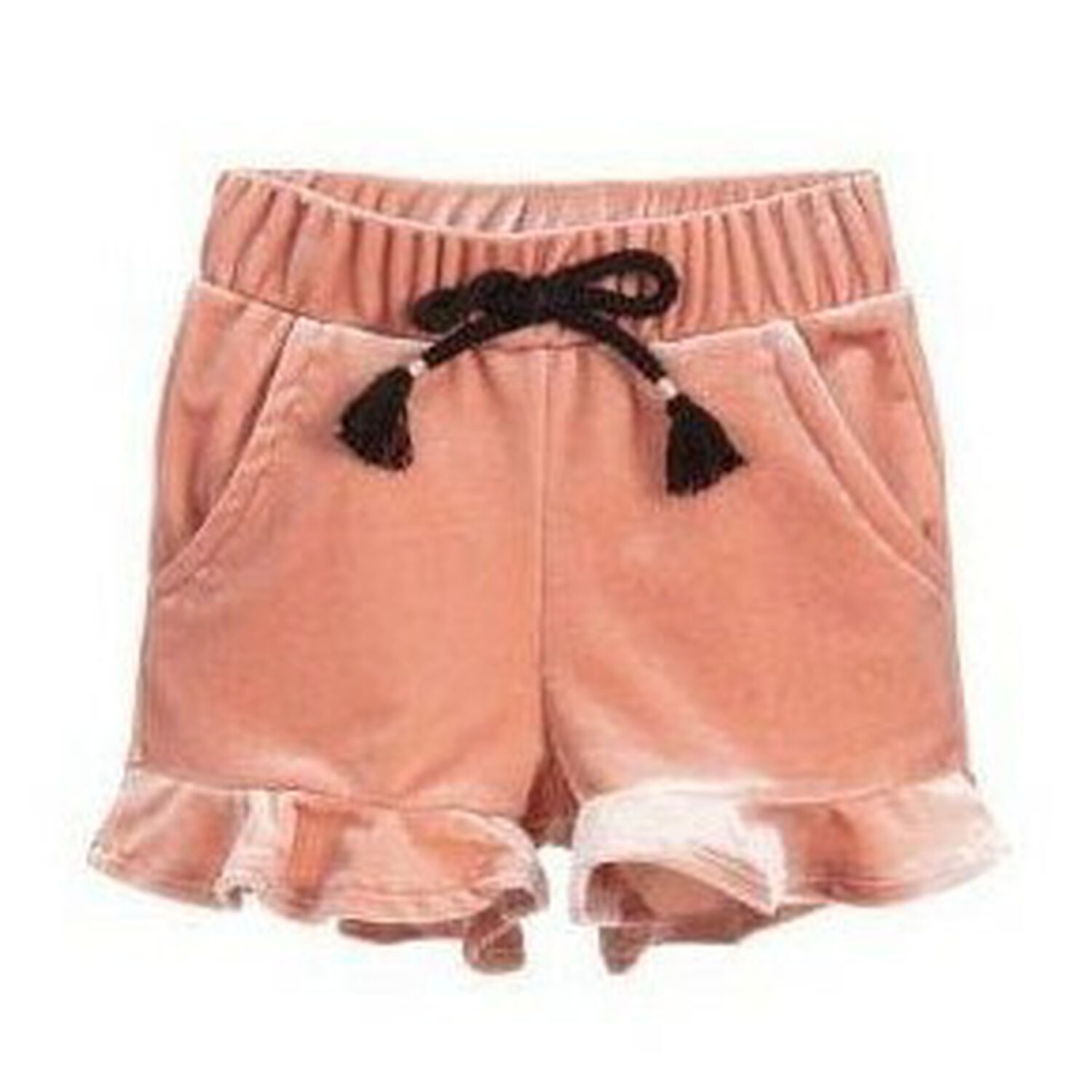 Girls Pink Velour Shorts, 1, hi-res image number null