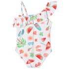 Girls White Swimsuit, 3, hi-res