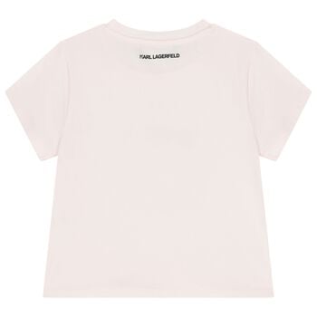 Girls Pink Choupette Logo T-Shirt