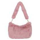Girls Pink Faux Fur Bag, 1, hi-res