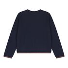 Baby Boys Navy Blue Web Striped Sweaatshirt, 1, hi-res