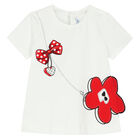 Younger Girls White & Red Floral Leggings Set, 1, hi-res