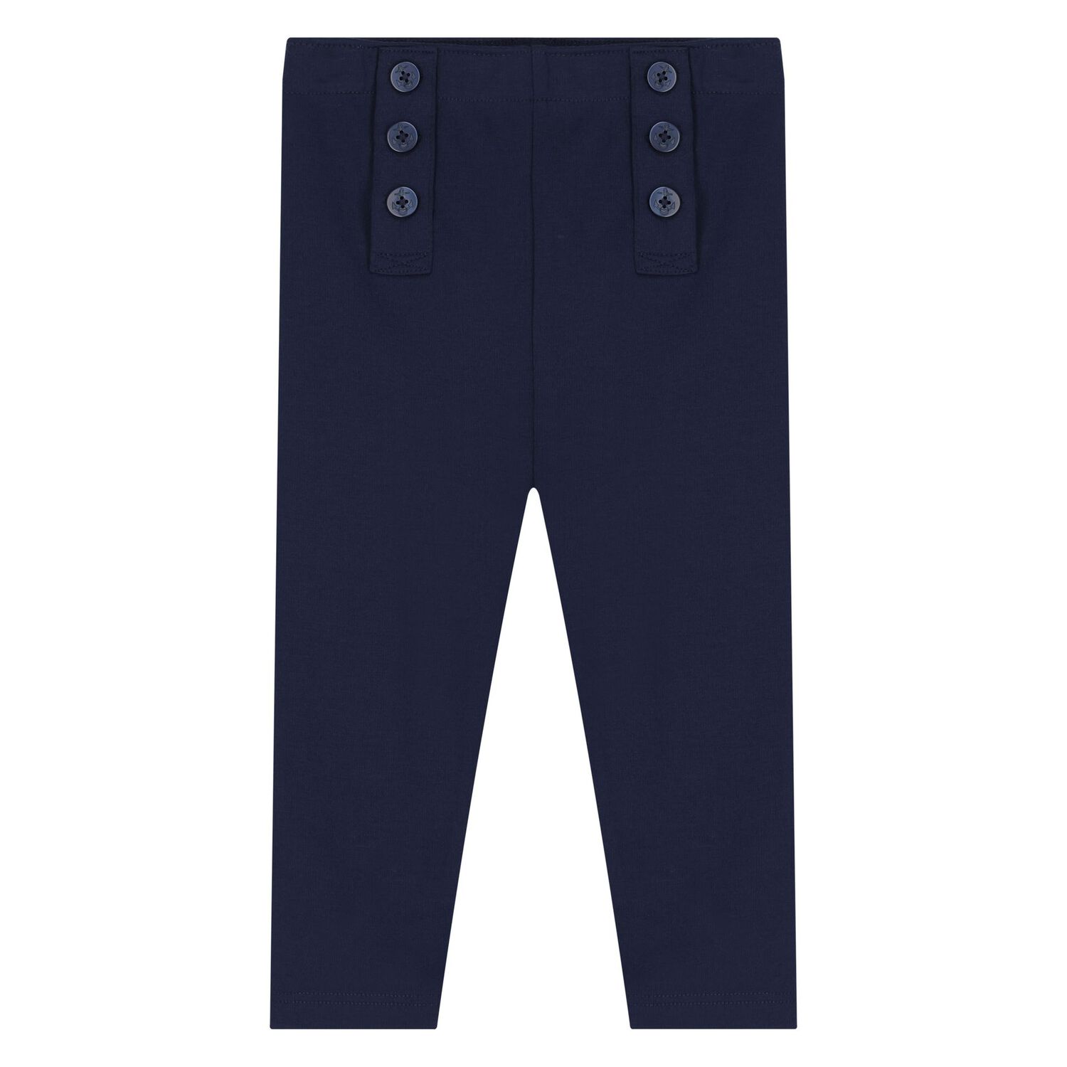 Baby Girls White & Navy Blue Leggings Set, 1, hi-res