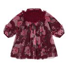 Baby Girls Red Floral Tulle Nadiya Dress, 1, hi-res