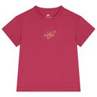 Girls Pink Logo T-Shirt, 2, hi-res