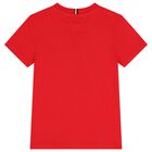 Boys Red Logo T-Shirt, 3, hi-res