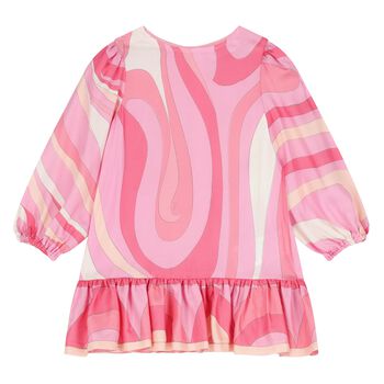 Younger Girls Pink & Ivory Iride Dress