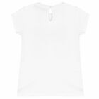 Younger Girls White Logo T-Shirt, 1, hi-res