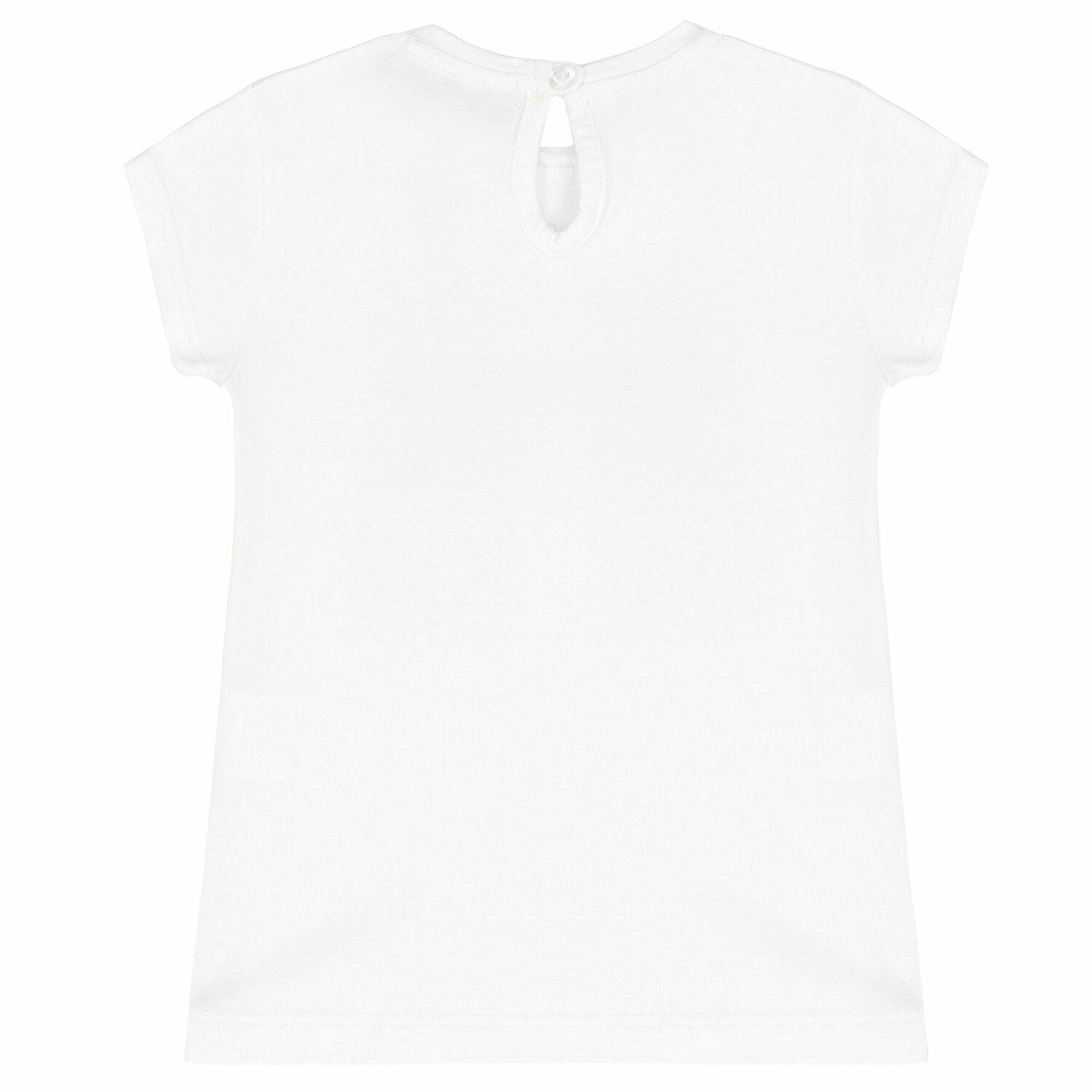 Younger Girls White Logo T-Shirt, 1, hi-res image number null