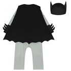 Younger Boys Black & Grey Batman Costume, 1, hi-res