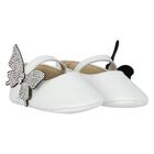 Baby Girls White Butterfly Shoes, 2, hi-res