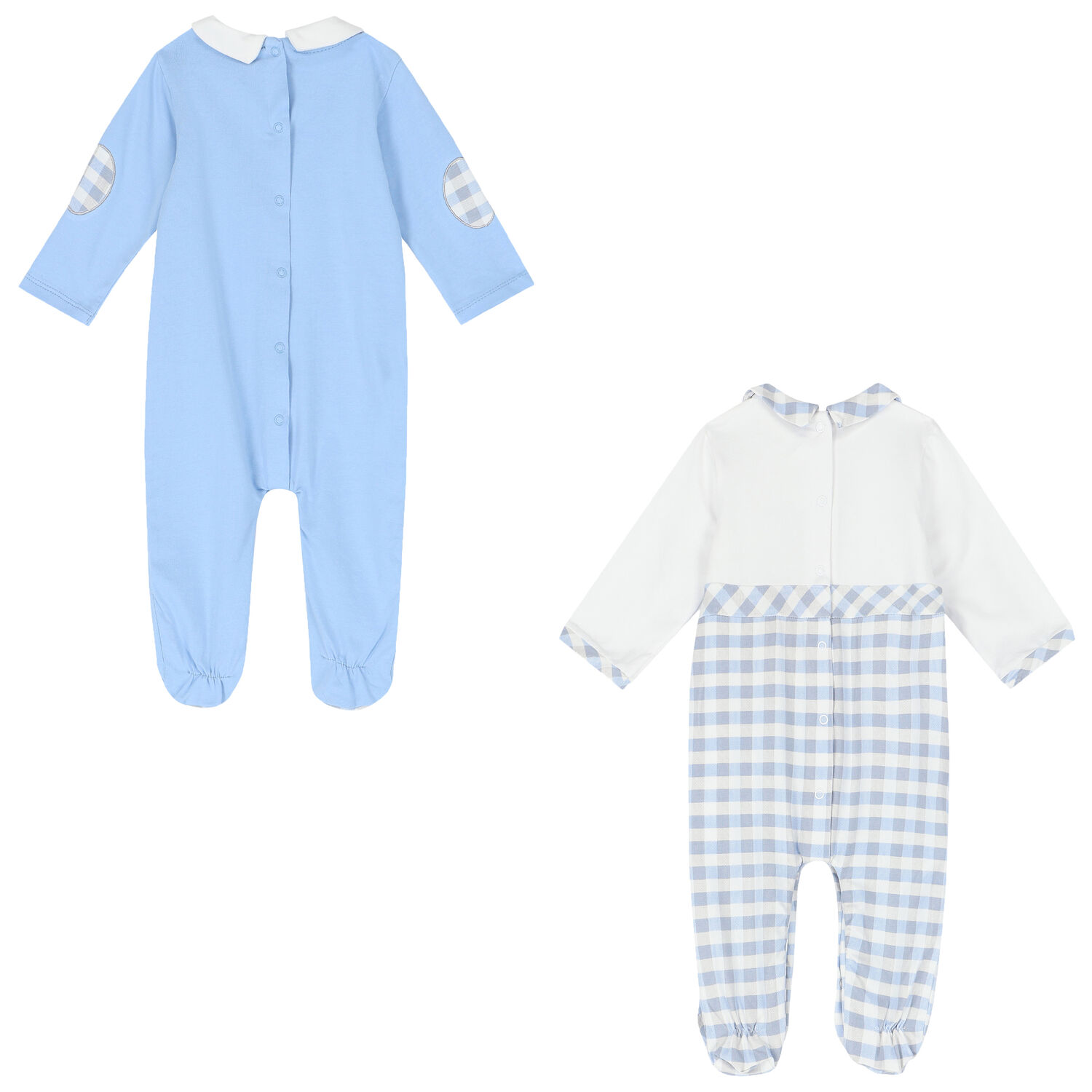 Boys Blue & White Babygrows (2 Pack), 1, hi-res
