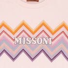 Girls Pink Zig Zag Logo Dress, 2, hi-res