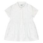Baby Girls White Logo Dress Set, 1, hi-res