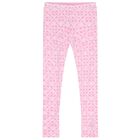Girls Pink Logo Reversible Leggings, 1, hi-res