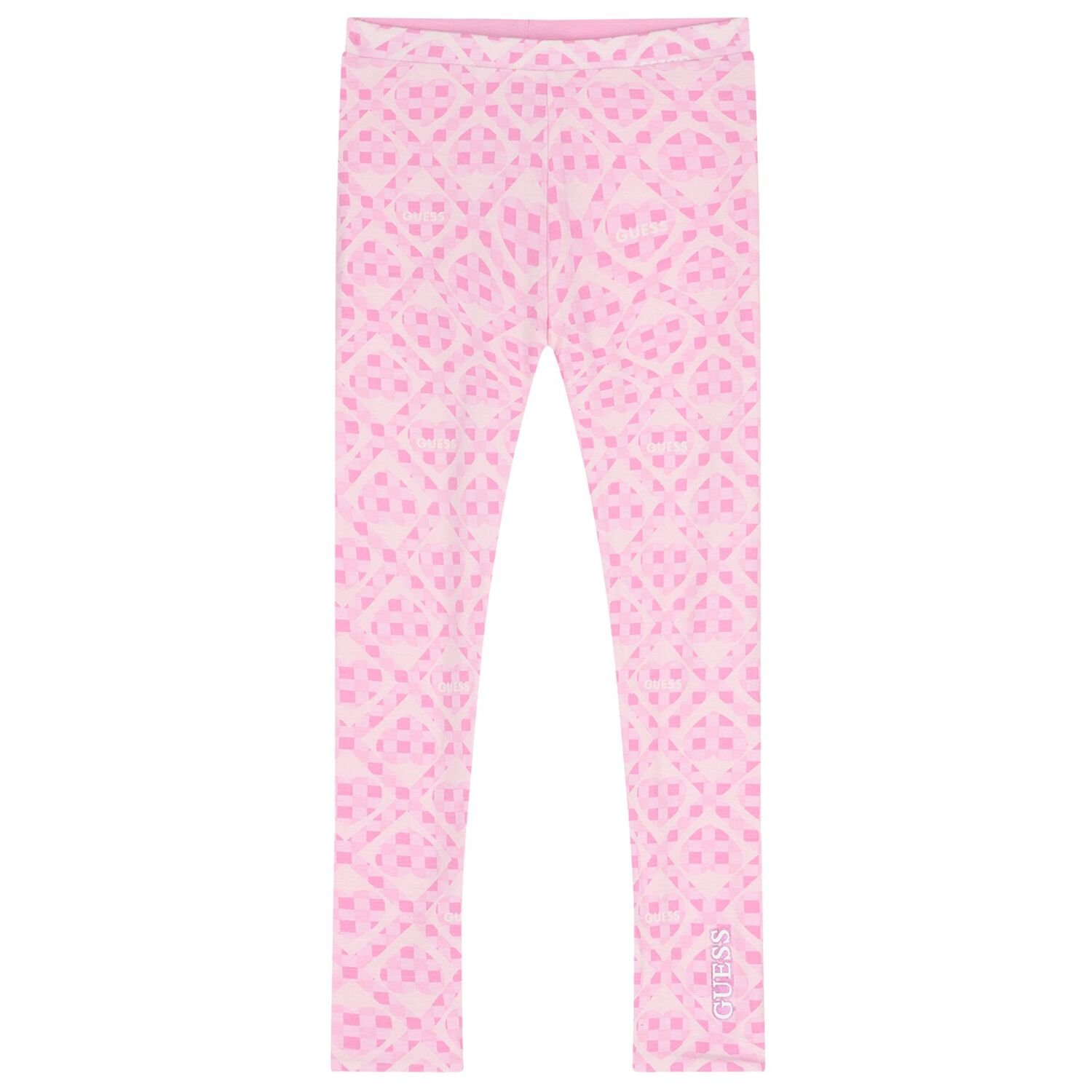 Girls Pink Logo Reversible Leggings, 1, hi-res
