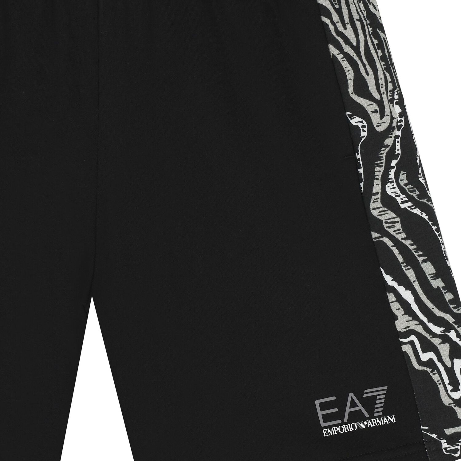 Boys Black Logo Shorts, 2, hi-res