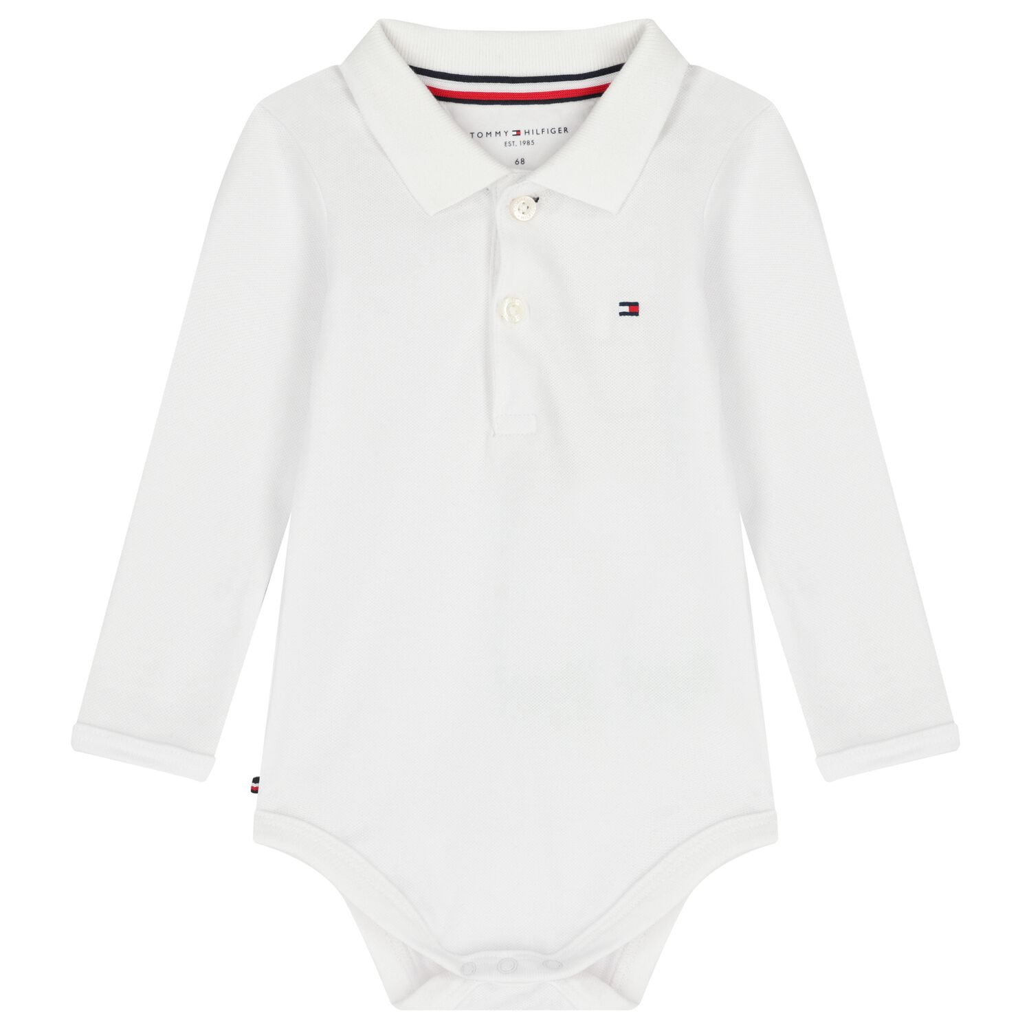 Baby Boys White Logo Bodysuit, 2, hi-res