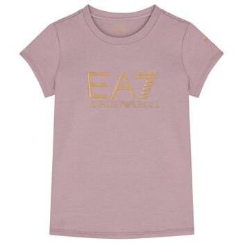 Girls Purple Logo T-Shirt
