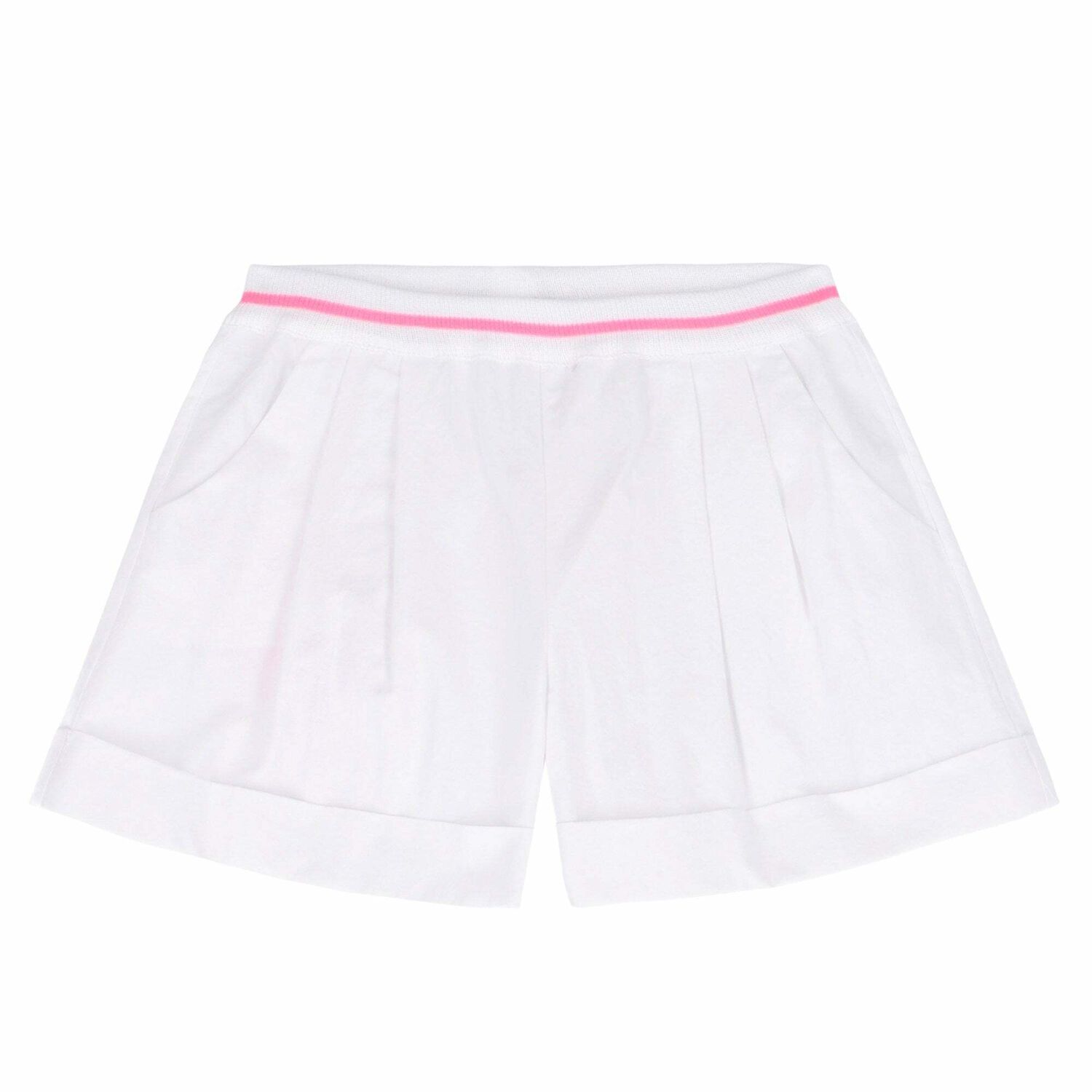 Girls White Logo Shorts, 1, hi-res image number null