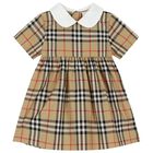 Baby Girls Beige Check Dress Set, 1, hi-res
