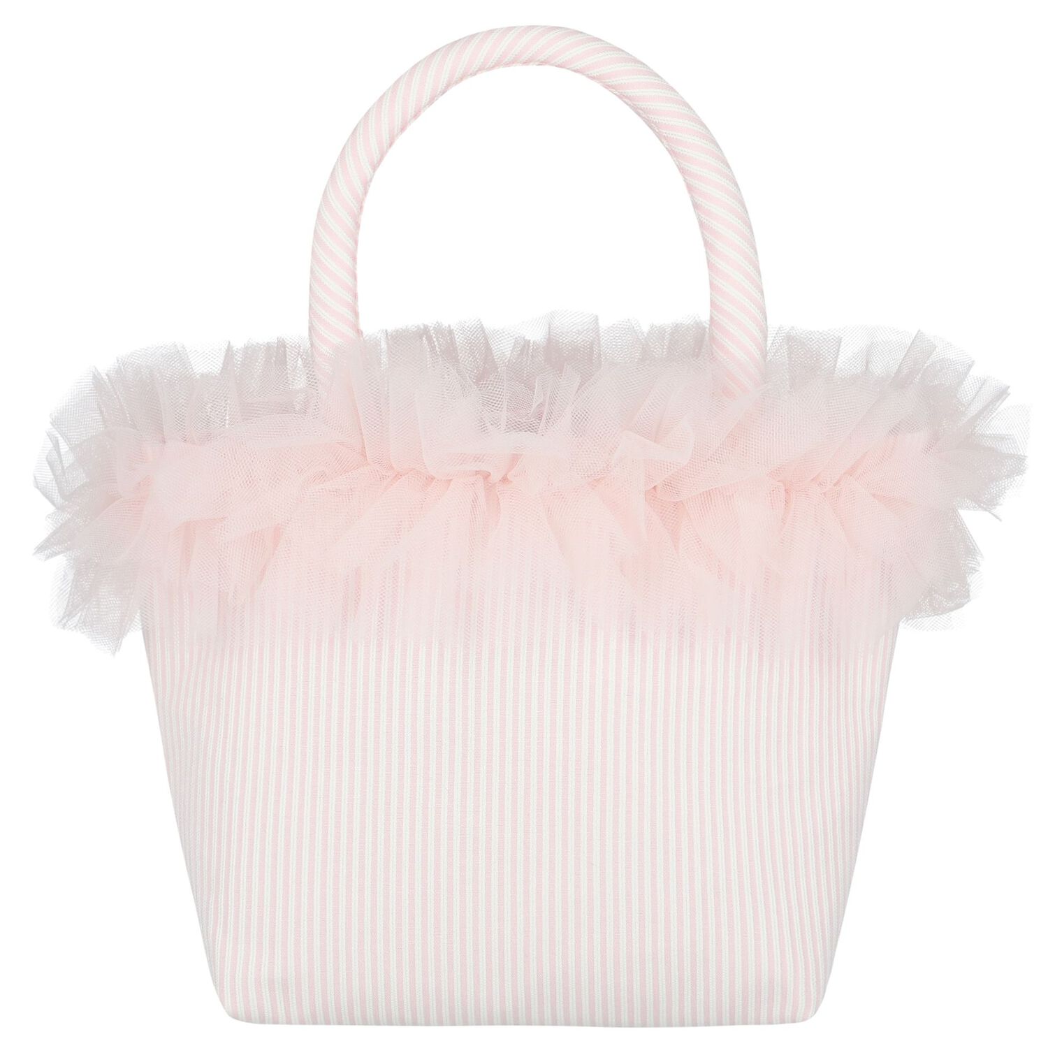 Girls Pink Logo Ruffled Hand Bag, 1, hi-res