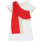 GIrls White & Red Toga Costume, 1, hi-res