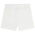 Boys White Logo Shorts, 1, hi-res