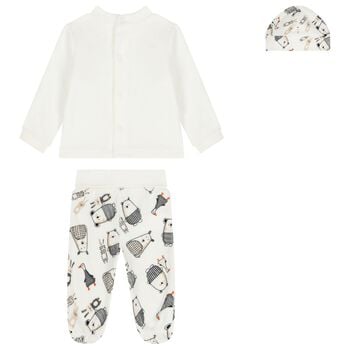 Ivory Velour Babygrow Gift Set