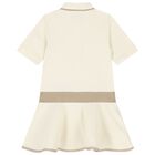 Girls Ivory Logo Polo Dress, 1, hi-res
