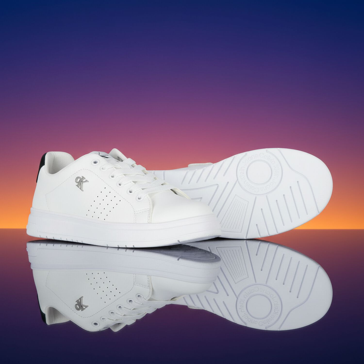 White Logo Trainers, 1, hi-res