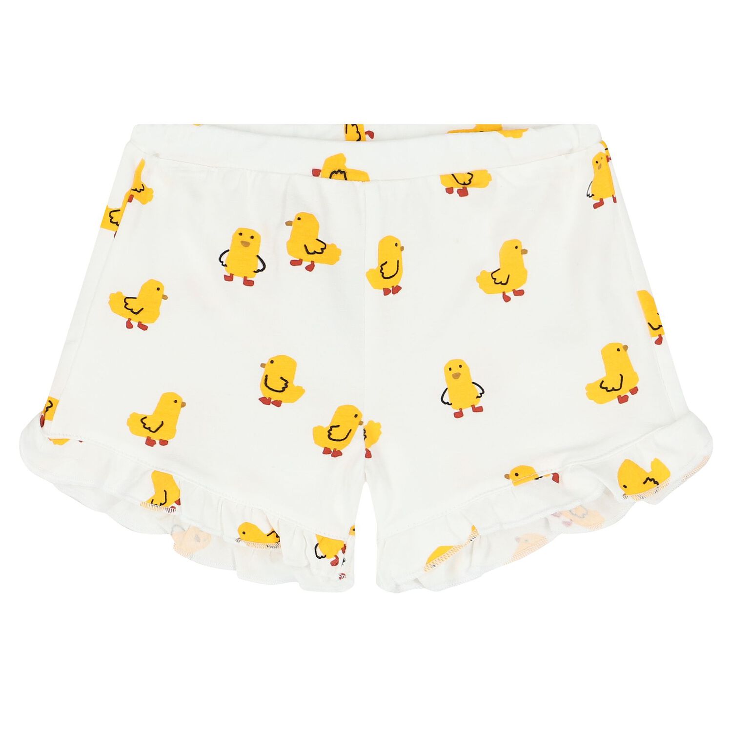 Baby Girls Yellow & White Shorts Set (4 Piece), 1, hi-res