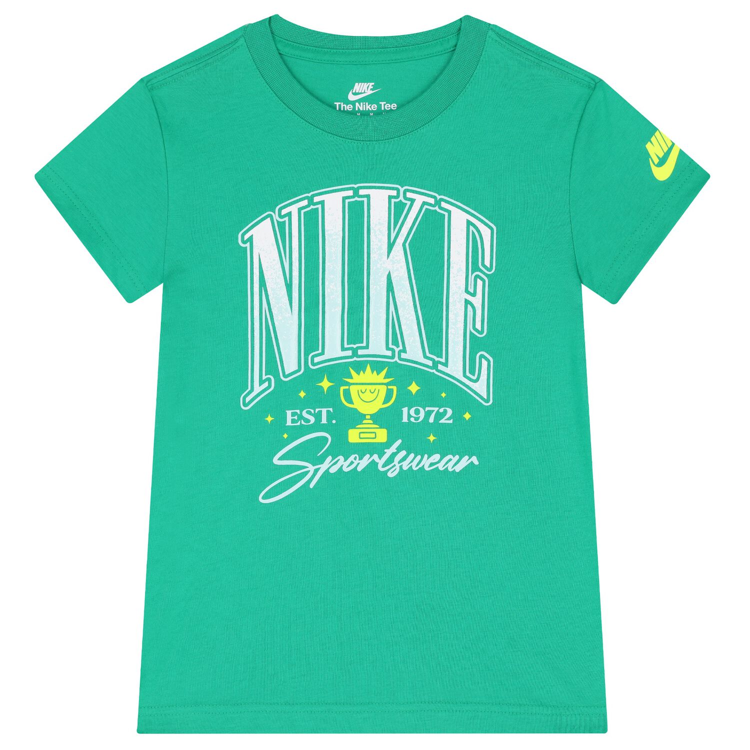 Boys Green Cotton Logo T-Shirt, 1, hi-res