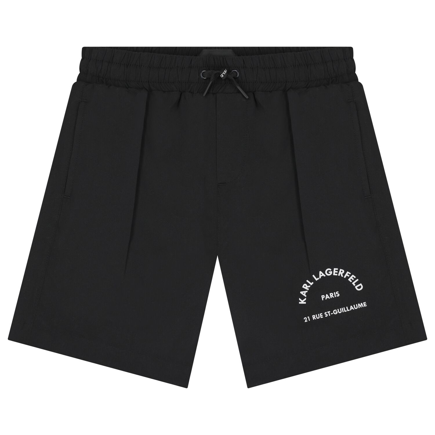 Boys Black Logo Swim Shorts, 1, hi-res image number null