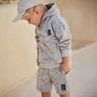 Boys Grey Logo Shorts, 1, hi-res
