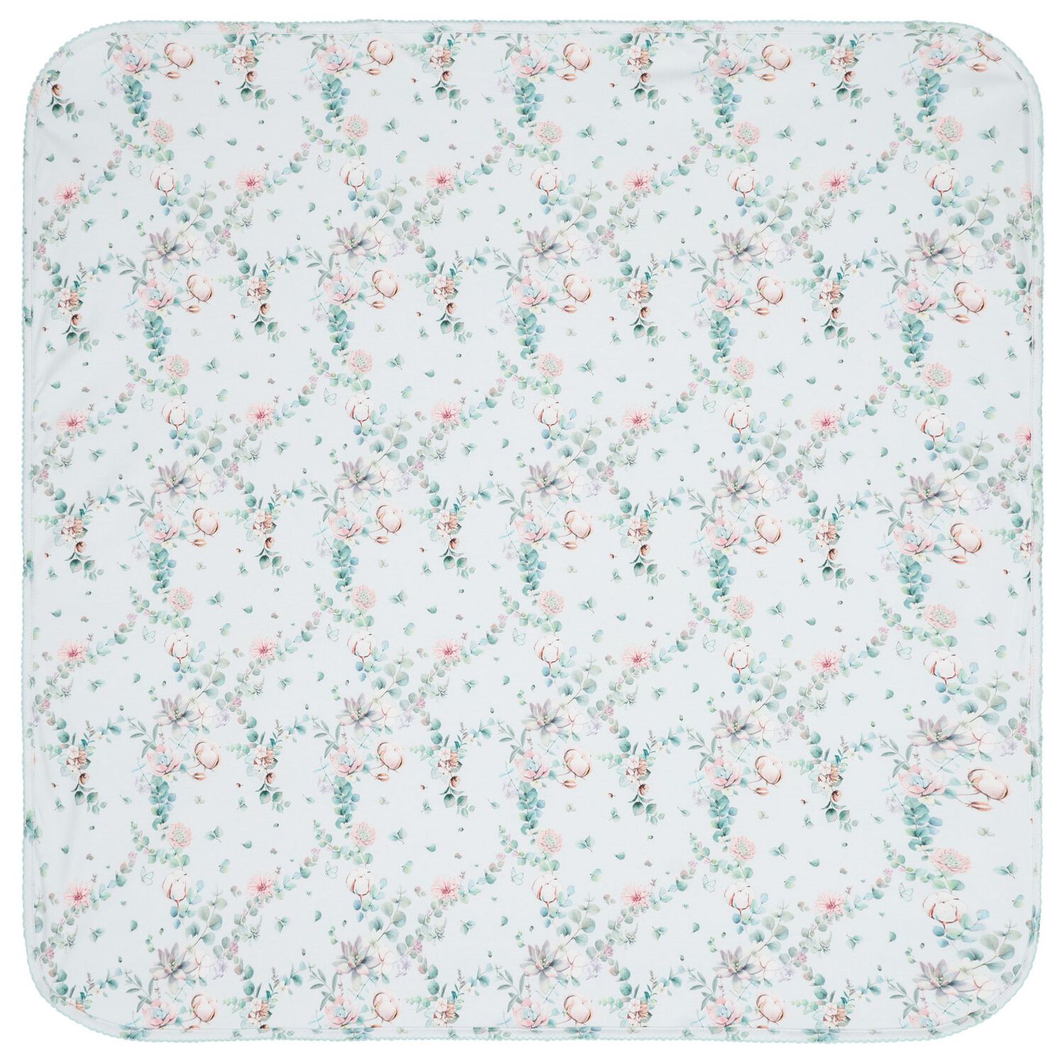 Baby Girls Mint Floral Babygrow Set, 1, hi-res