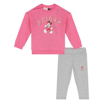 Younger Girls Pink & Grey Disney Leggings Set