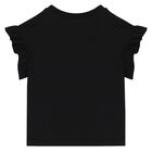 Girls Black Teddy Logo T-Shirt, 1, hi-res
