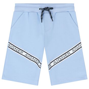 Younger Boys Blue Logo Shorts