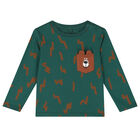 Younger Boys Green Bear Long Sleeve Top, 1, hi-res