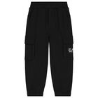 Boys Black Logo Joggers, 1, hi-res