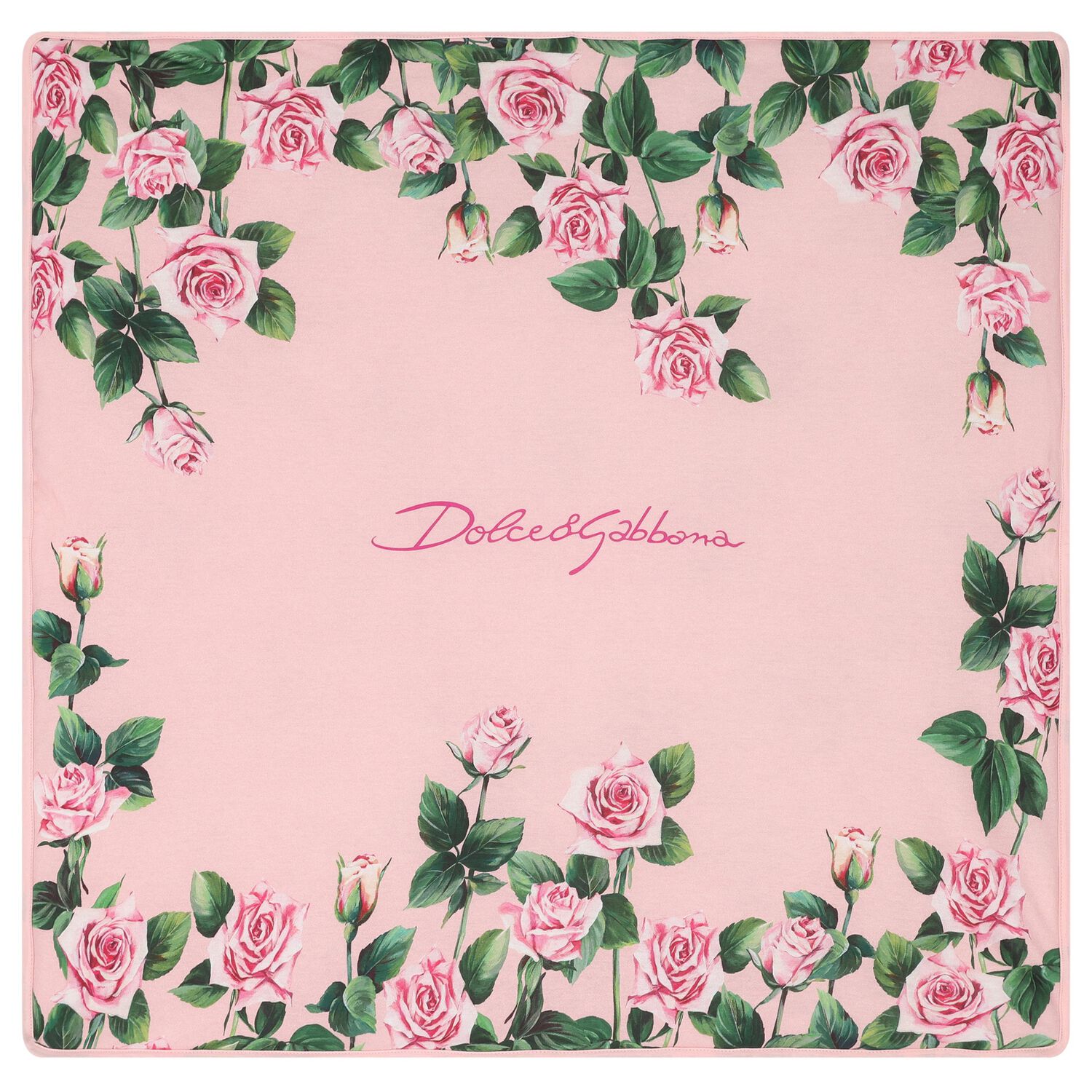 Baby Girls Pink Roses Blanket, 1, hi-res