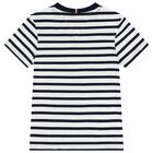 Boys White & Navy Blue Shorts Set, 2, hi-res