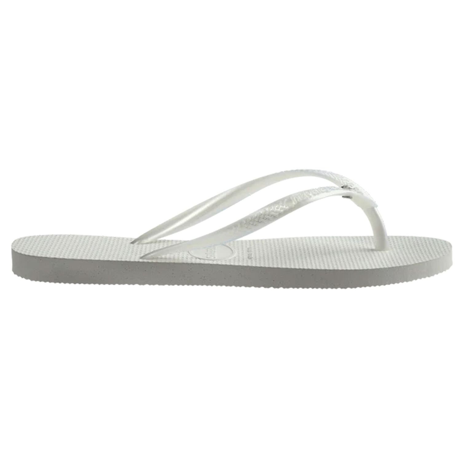 Girls Grey Logo Flip Flops, 2, hi-res