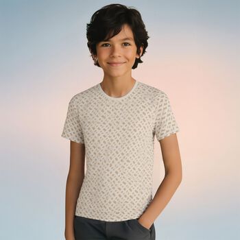 Boys Beige Logo T-Shirt